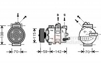 VAN WEZEL 5800k284 -  Компрессор, кондиционер